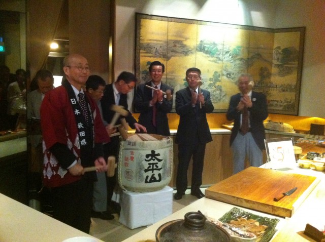 シンガポールの和食店「花蝶」で開かれた「秋田フェア」
