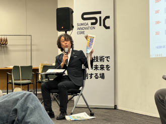 ひきふね図書館で「すみだ報知」講座　制作秘話や記者の仕事紹介