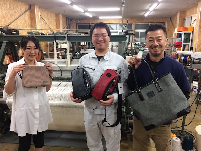 松右衛門帆かばんの海外展開に意欲をみせる御影屋のみなさん