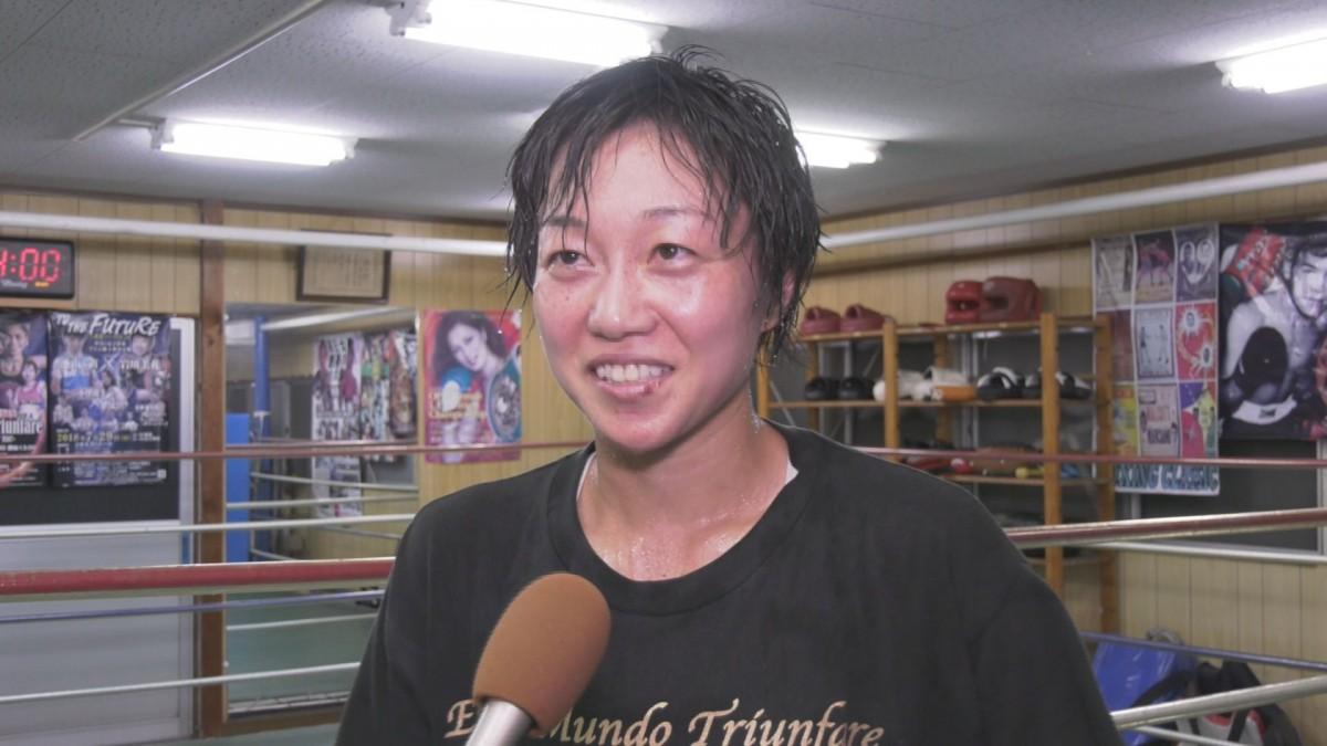 初防衛戦に向けて意気込みを語る岩川選手