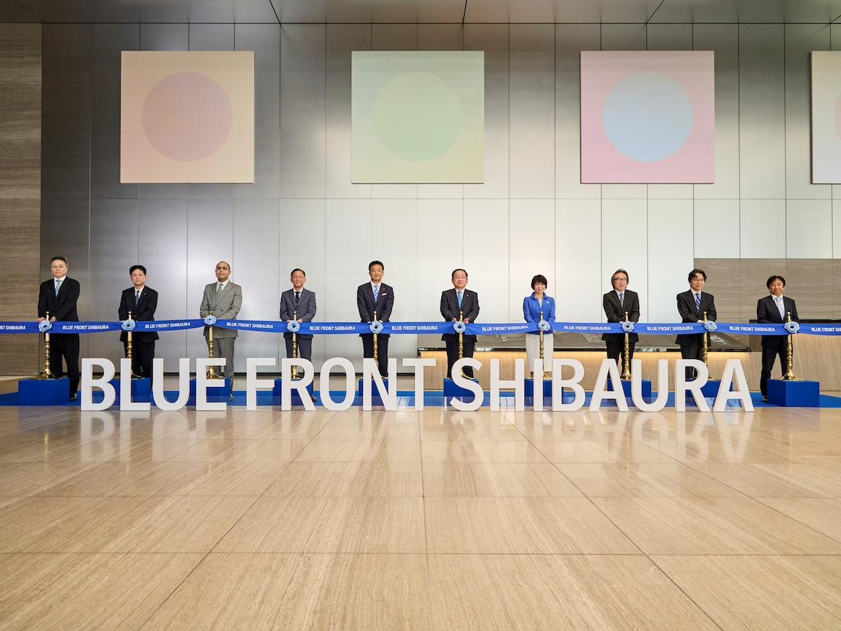 「BLUE FRONT SHIBAURA」開業式典の様子