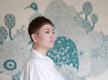 富山で画家・関口彩さん個展 ライブドローイングも