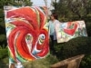 20代の絵画作家が菜香亭で作品展-「エネルギー」テーマに
